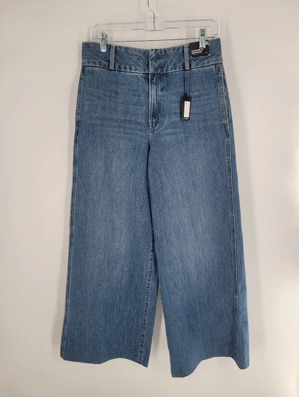 Express Classic Wide-Leg Women's Blue Hi Rise Jeans Size 8R New
